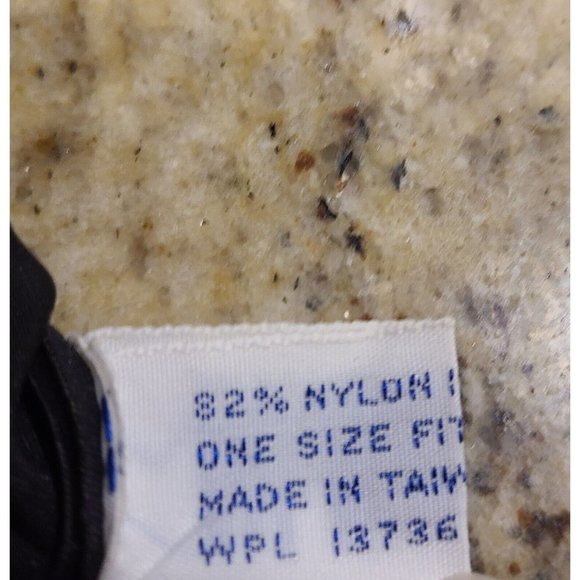 Vintage One Size Fits All Black Nylon Leather Stretch 8" Driving Gloves New?? - Picture 7 of 15